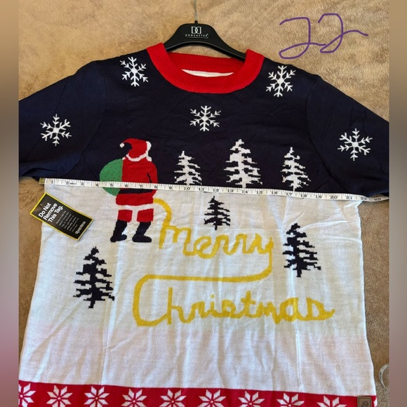 Tipsy Elves Festive Christmas Sweater with Santa Design Size L - Picture 8 of 9